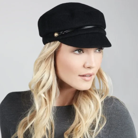 Black Eugenia Kim Elyse Camel Hair & Leather hat Excellent Condition - Picture 3 of 10